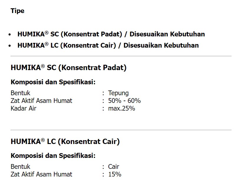 Humika Spesifikasi idn